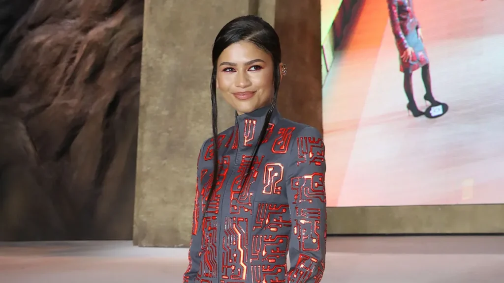 A photo of Zendaya smiling during an interview.