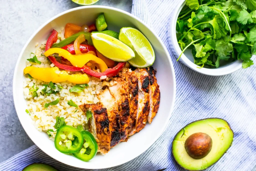 Chipotle: Salad Bowl with Chicken and Fajita Veggies